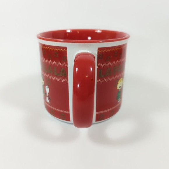 Peanuts Carolers Fa La La Oversized Red Green Christmas Coffee Mug 21 Oz - Picture 4 of 6